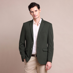 Fit Notched Collar Single Breasted Formal Blazer