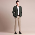 Fit Notched Collar Single Breasted Formal Blazer