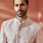 Slim Fit Self-Design Bandhgala Suits