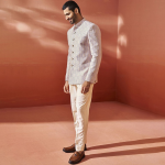 Slim Fit Self-Design Bandhgala Suits